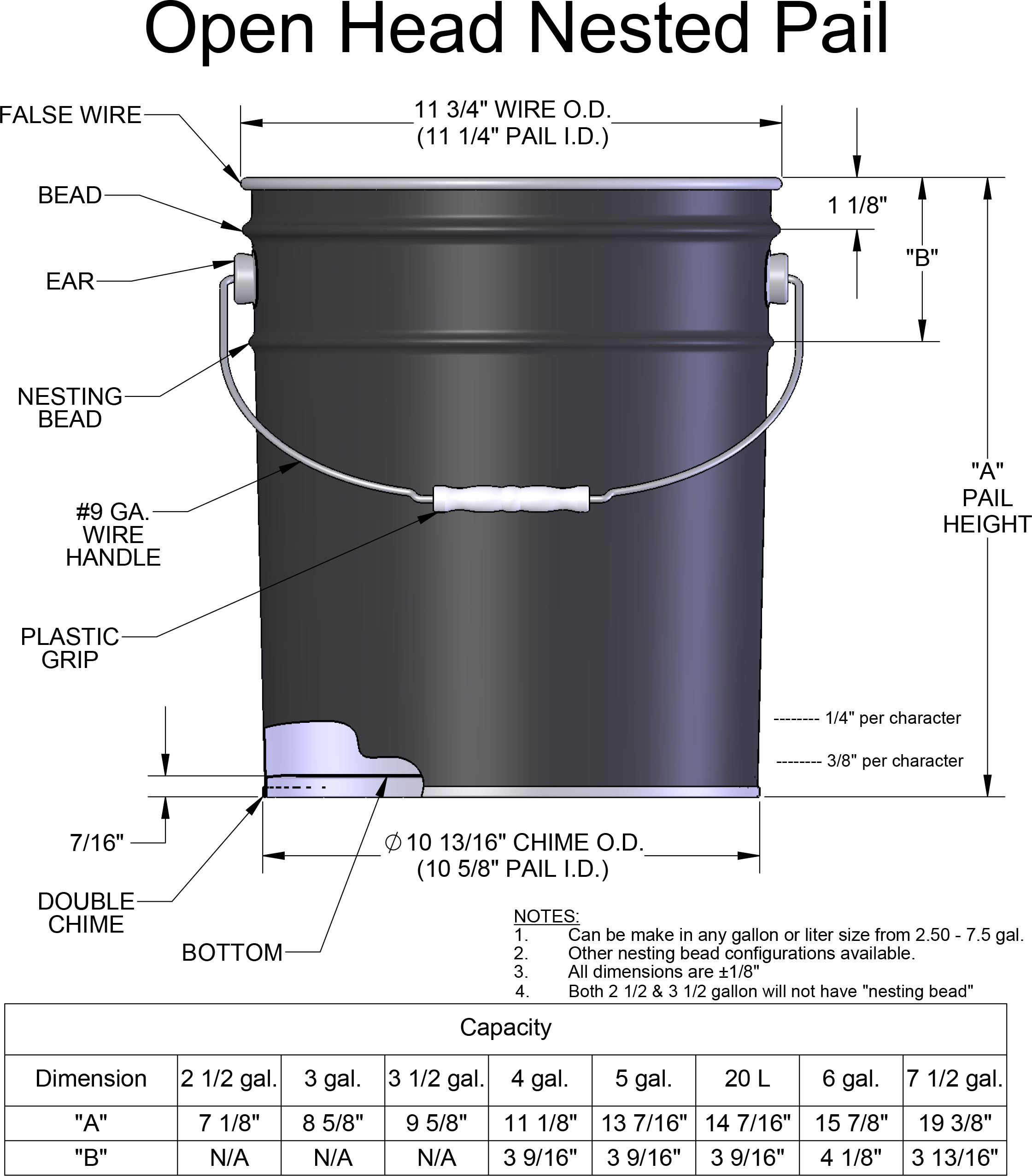5 Gallon Steel Pail Metal Pail With Lid Lug Covers
