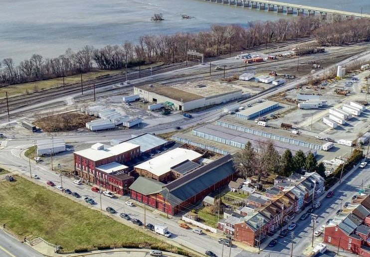 skyview of Lancaster Container building