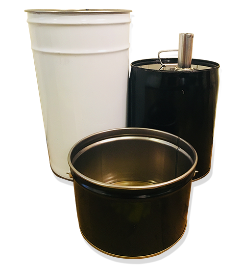 3.5 Gallon Metal Pail with Rust Inhibitor, Non-UN Rated, 28 Gauge, Black